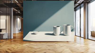 cup of coffee on a table Wall mural