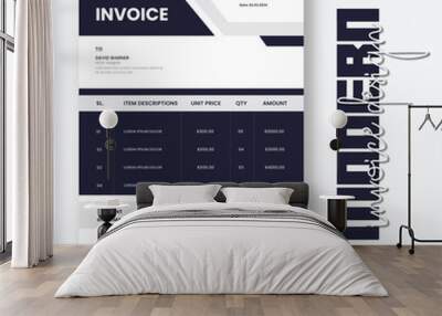 Invoice design template
 Wall mural