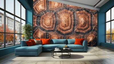 Turtle back background texture Wall mural