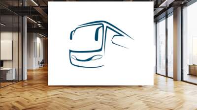 logo design travel bus vector Wall mural