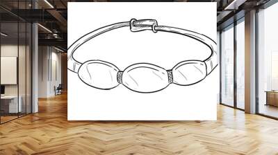 bracelet digital illustration drawing isolated Wall mural