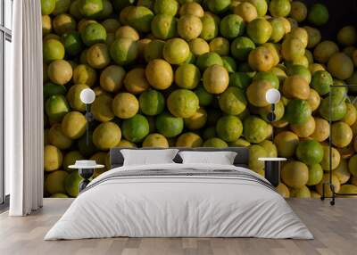 Heap of fresh lemons  Wall mural