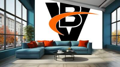 NEW BEST BV creative initial latter logo.BV abstract.BV latter vector Design.BV Monogram logo design .company logo Wall mural