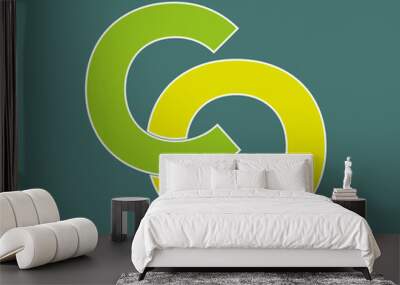 NEW BEST co creative initial latter logo.co abstract.co latter vector Design.co Monogram logo design . Wall mural