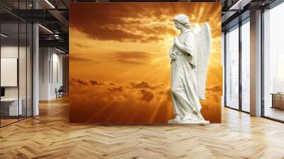 Statue of Beautiful Angel Wall mural