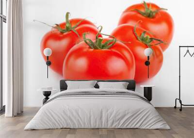 Four ripe red tomato Wall mural