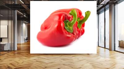 two fresh red peppers Wall mural