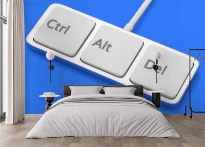 Ctrl Alt Del - Minimal Keyboard concept - 3D Wall mural