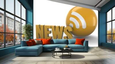 RSS and News - 3D Wall mural