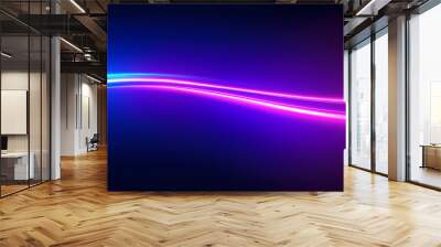 Abstract blue and purple gradient background with a light effect and speed motion lines, an AI technology concept. Wall mural