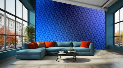 Blue, purple and black abstract background with dots Wall mural