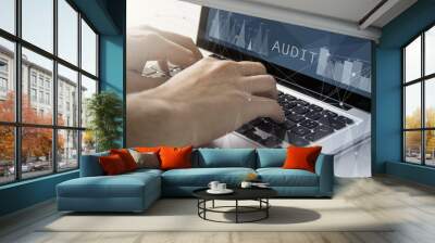 audit techie working Wall mural