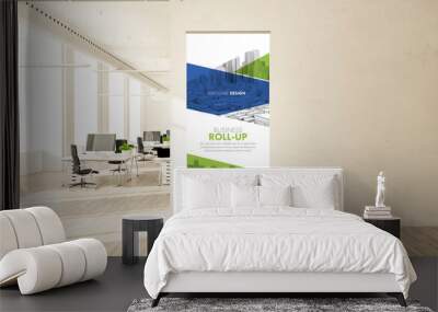 awesome design roll up banner in minimal office Wall mural