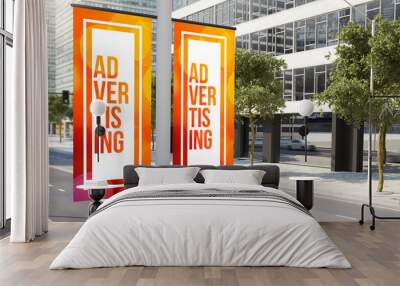 lamp post advertising banner Wall mural