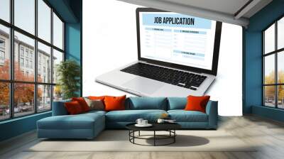 laptop job application Wall mural