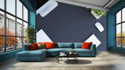 modern technology top view Wall mural