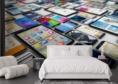 tablets and smartphones Wall mural