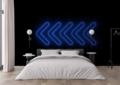  Glowing neon arrow loading. on the white background. Wall mural