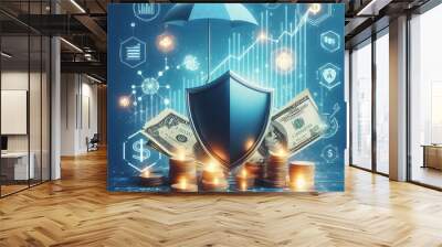 2d rendering usd Dollar symbol
 Wall mural