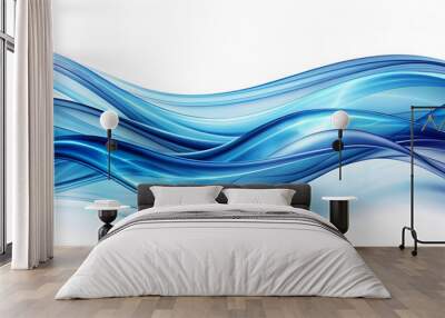 abstract blue wave background Wall mural