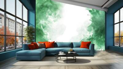 Abstract Green Watercolor Background Design Wall mural