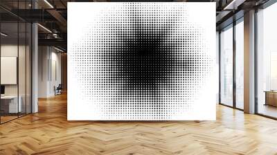 Burst Halftone light effect. glowing light burst. abstract grunge halftone dots background. Wall mural