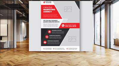 Corporate business flyer design and digital marketing agency brochure cover template  Wall mural