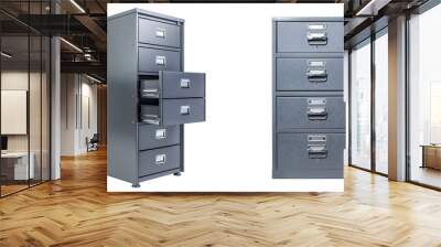 File cabinet 3d render isolated on a white background Wall mural