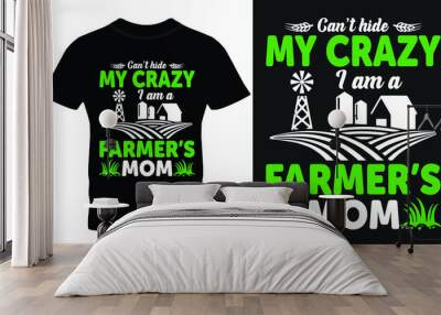 Funny farmer cool t shirt design. Wall mural