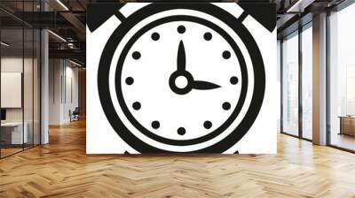 Alarm Clock silhouette vector Art, Icons, and Graphics. Wall mural