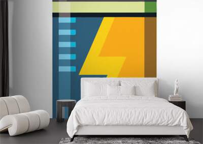 Battery vector illustration. Wall mural