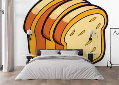 Bread vector illustration. Wall mural