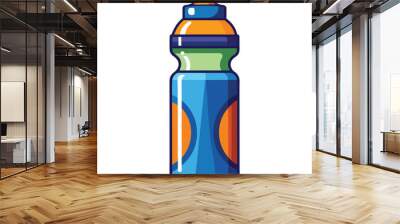 Cycling bottle vector illustration. Wall mural