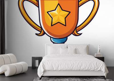 trophy vector and illustration isolated on white background. Wall mural