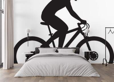 Cycle silhouette vector illustration isolated on a white background Wall mural