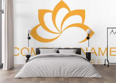 luxury logo design golden color Wall mural