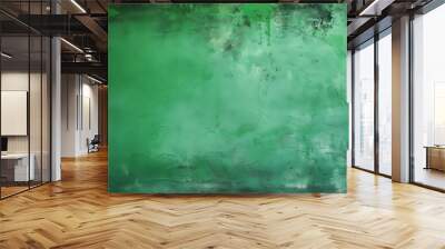 Green and dark concrete wall texture, background. Watercolor, wash, natural tones of nature. Echo background Wall mural