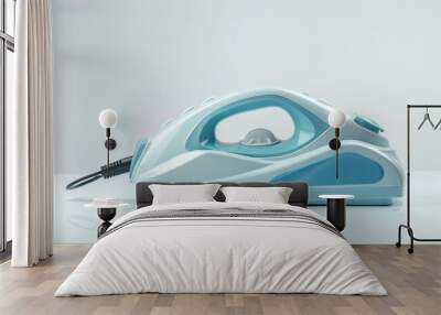 steam iron isolated on a white background Wall mural