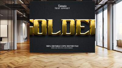 Golden editable text effect style  Wall mural