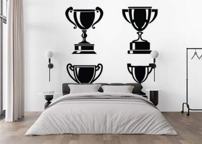 trophy icon flat vector illustration. Wall mural