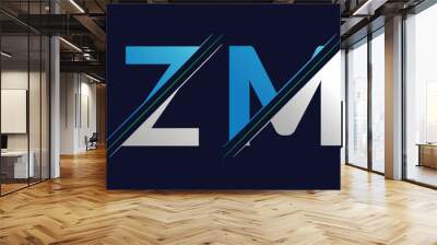 Unique zm letter logo Icon vector template. Wall mural