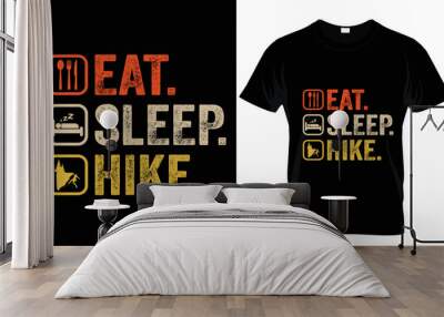 Mountain-Hiking t-shirt design	t-shirt design Wall mural