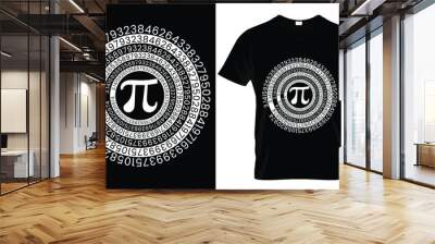 Pi Day T-shirt Design Bundle. Pi t-shirt. Math T shirt design. Pi day Vector Graphics, Pi day t shirt design vector. funny pi day t shirt graphic design shirt Wall mural