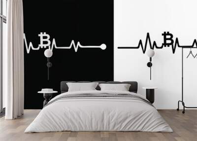 crypto t shirt design heartbit sign Wall mural