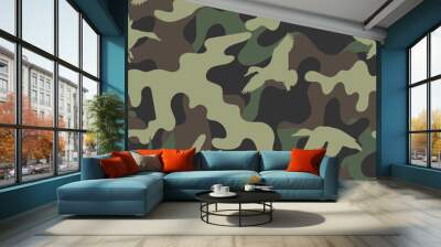 vector seamless duck hunter camouflage pattern, duck hunting camo, hunter camo Wall mural