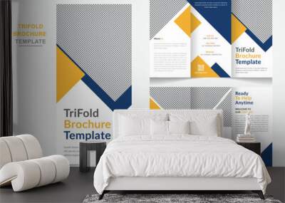 Corporate business trifold brochure Creative and Professional tri-fold brochure vector design Wall mural