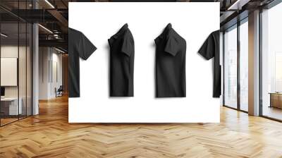 Black Polo Shirt Mockup Wall mural