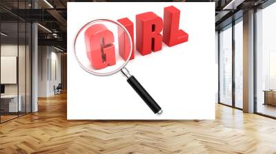 Girl search Find women Wall mural