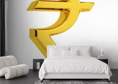 Rupee symbol isolated on white background. Wall mural