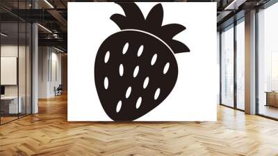 strawberry - fruit icon vector sign Wall mural